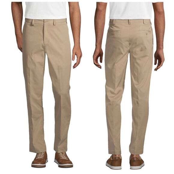 Lands End Men’s Traditional Fit‎ Gripper Waist Active Chino Pants Size 31 - Picture 1 of 15